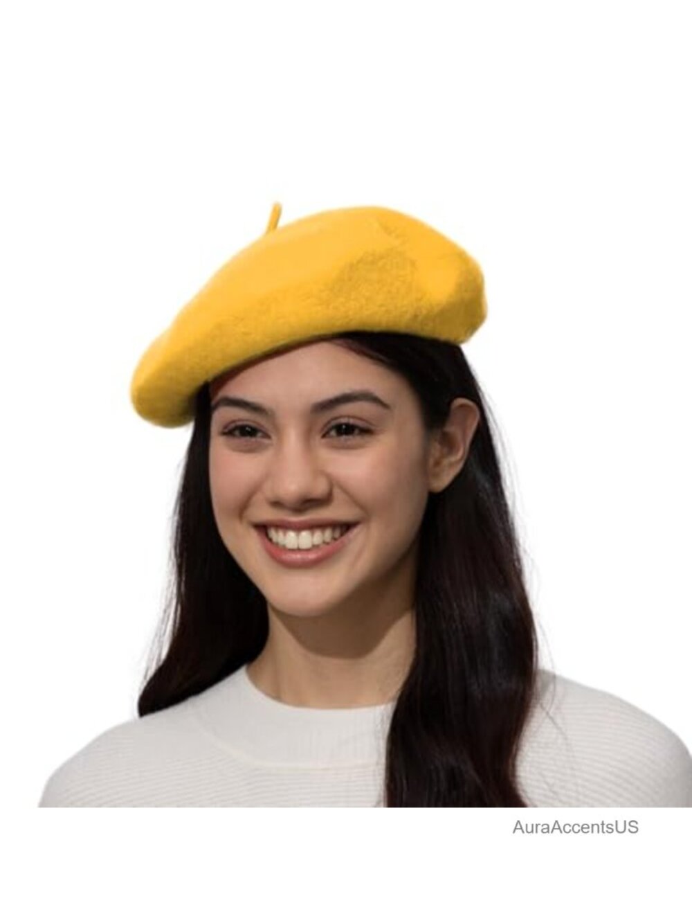 Classic Wool Blend Beret Hat Women Knit Vintage Style Beret Cap